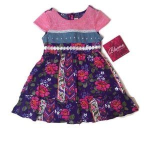Nwt Bloome by de jeune fille floral cottage core embroidered  dress 2T
